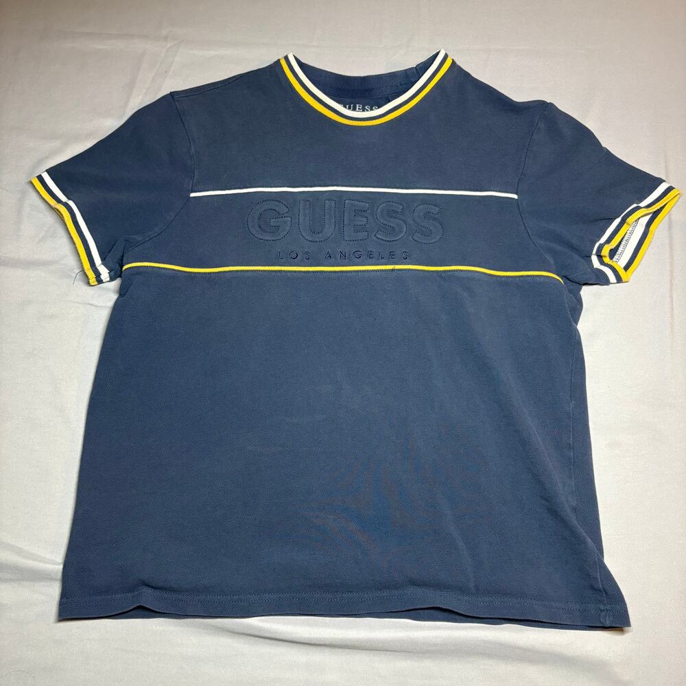Dark blue guess los angeles short sleeve t shirt